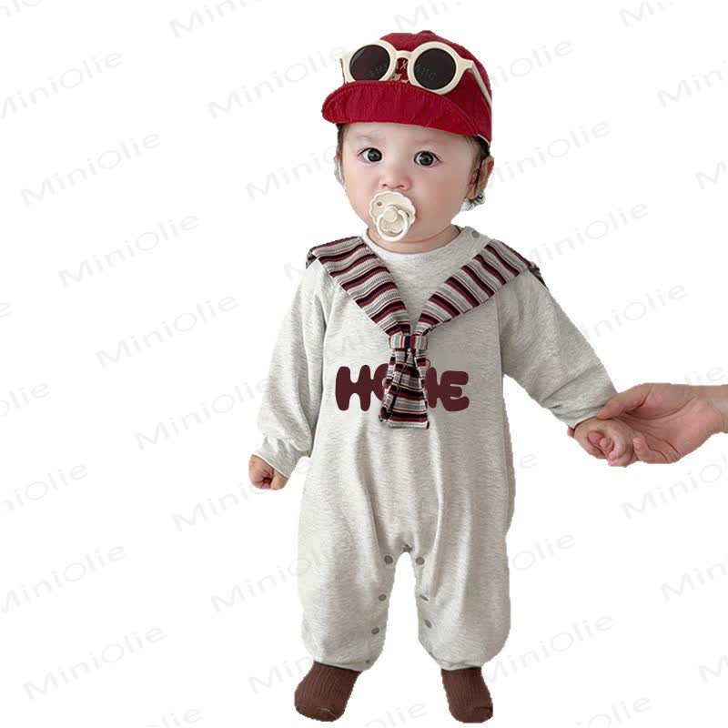 HOME Baby Detachable Scarf Romper - image 3
