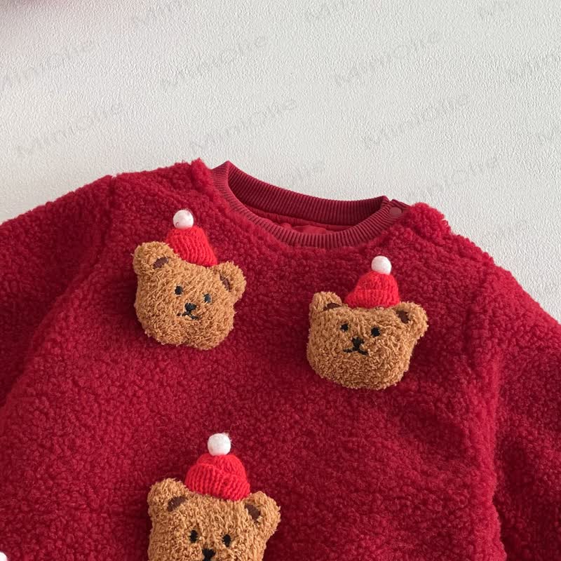 Baby Fleece Quilted Bear Romper - image 5