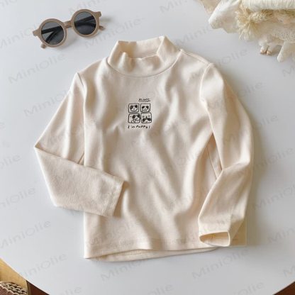 Toddler Casual Mock Neck Long Sleeve Tee - Beige - 10-11T - image 10