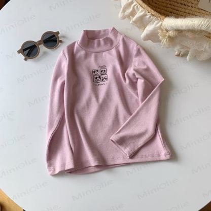 Toddler Casual Mock Neck Long Sleeve Tee - Purple - 10-11T - image 11