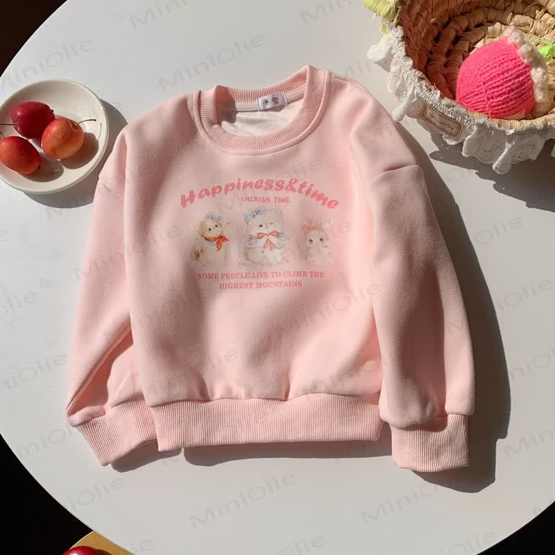 Toddler Animal Patch Relaxed Fit Crewneck Sweatshirt - Pink - 10-11T - image 6