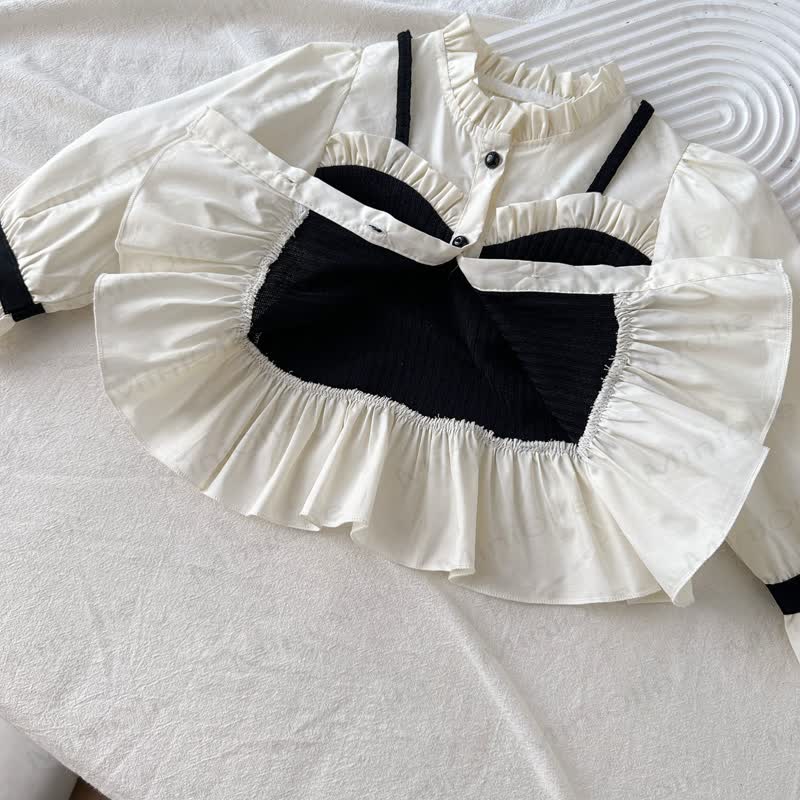 Toddler Girl Ruffle Blouse and Flare Pants 2-piece Set - image 6