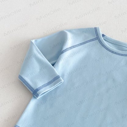 Baby Toddler Contrast Stitch Pajama 2-piece Set - image 8