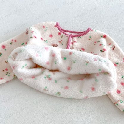 Baby Toddler Animal/Flower Print Plush Loungewear 2-piece Set - image 9