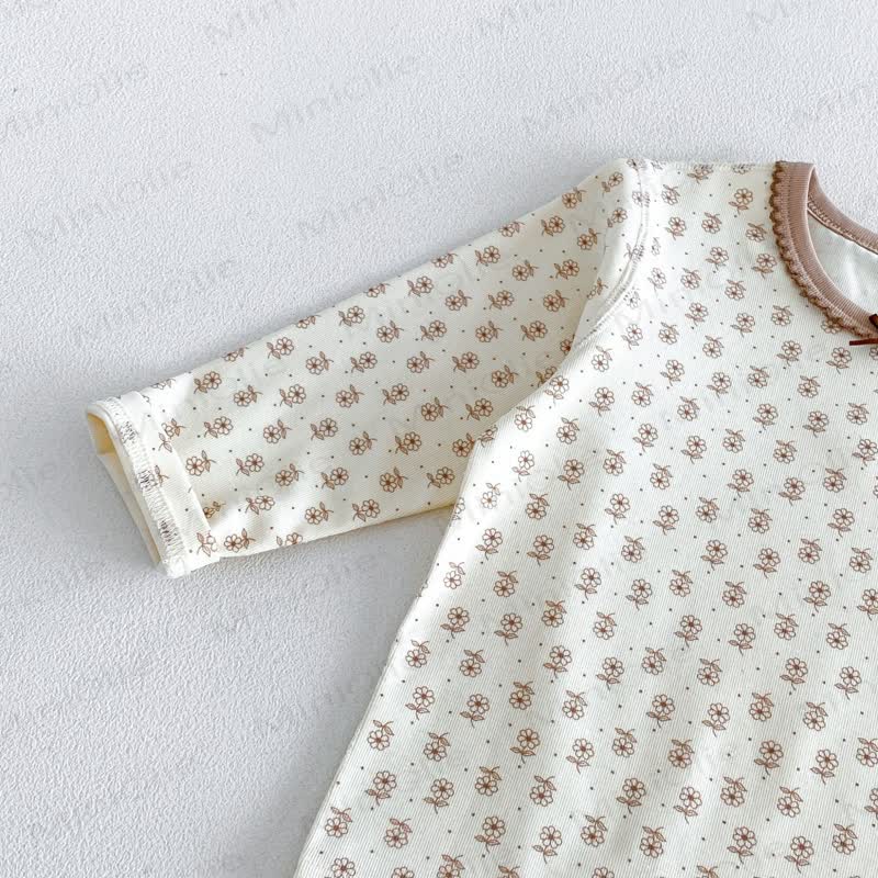 Baby Toddler Girl Cozy Floral Pajama 2-piece Set - image 9