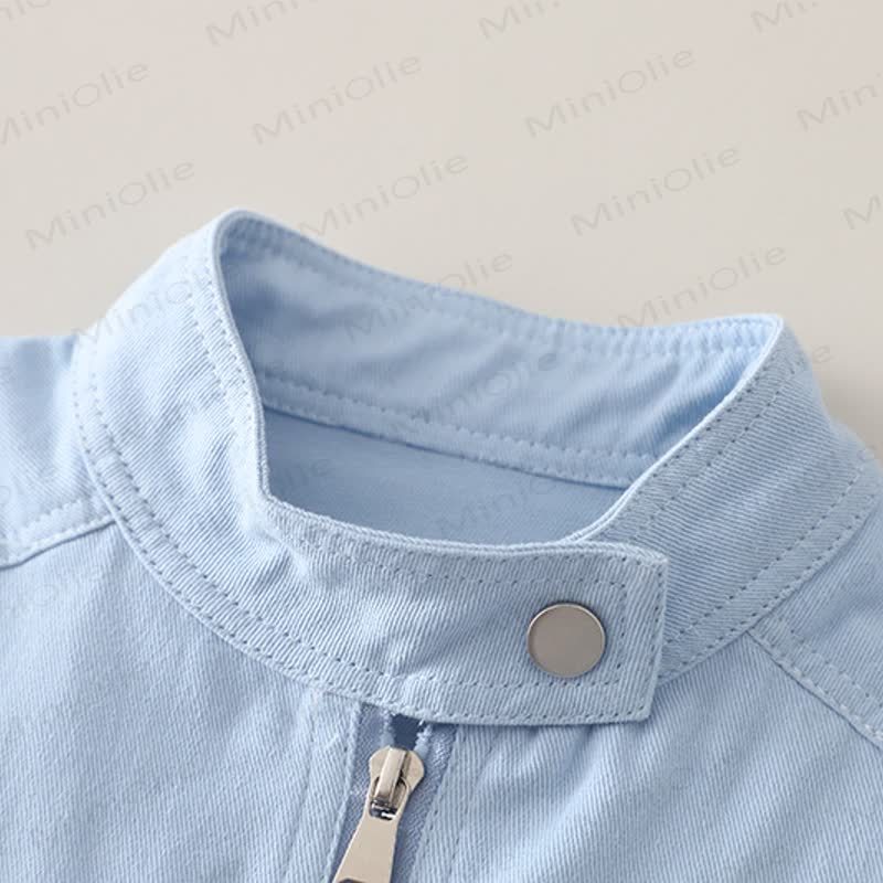 Toddler Baby Boy Blue Casual Jacket and Pants 3-piece Set - image 3