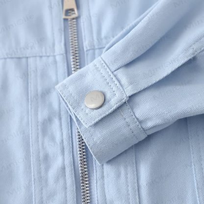 Toddler Baby Boy Blue Casual Jacket and Pants 3-piece Set - image 6