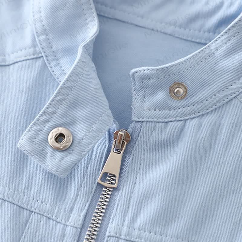 Toddler Baby Boy Blue Casual Jacket and Pants 3-piece Set - image 4
