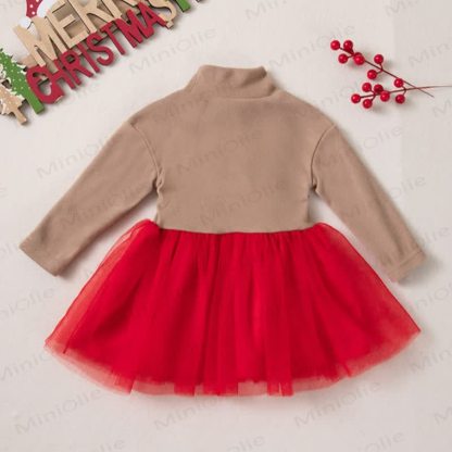 Baby Girl Turtleneck Tulle Christmas Dress - image 4