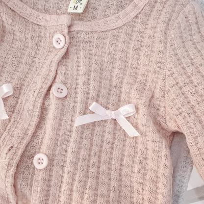 Baby Toddler Girl Pink Bow Knit Cardigan and Tulle Dress 2-piece Set - image 6