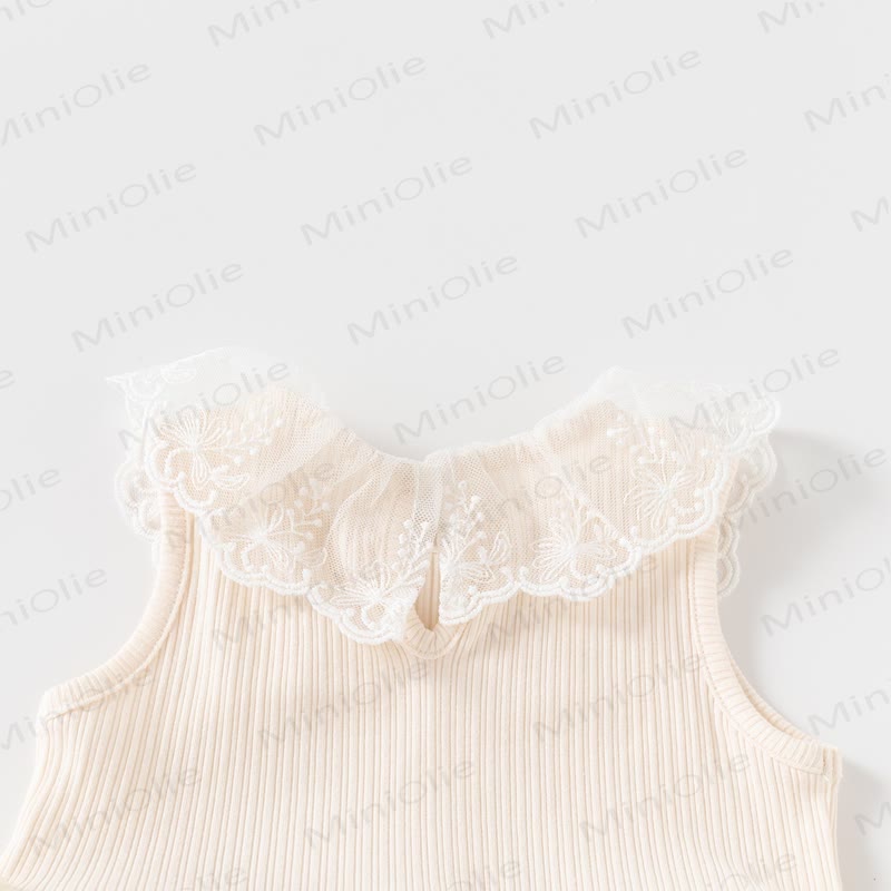 Baby Girl Lace Collar Bow Tulle Dress - image 6