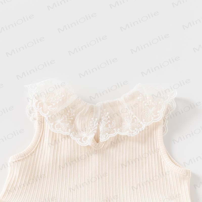 Baby Girl Lace Collar Bow Tulle Dress - image 6