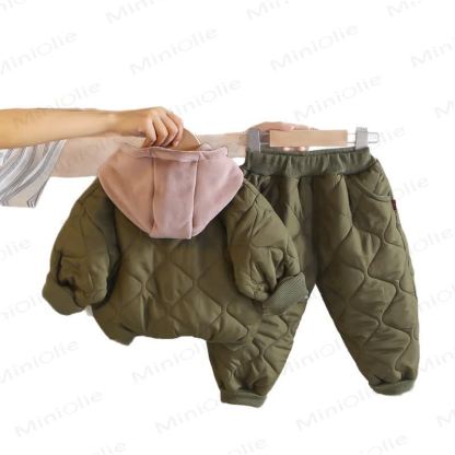 Toddler Baby Hooded Quilted Puffer 3-piece Set - image 5