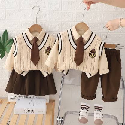 Toddler Baby Shirt and Vest 3-piece Set - image 1