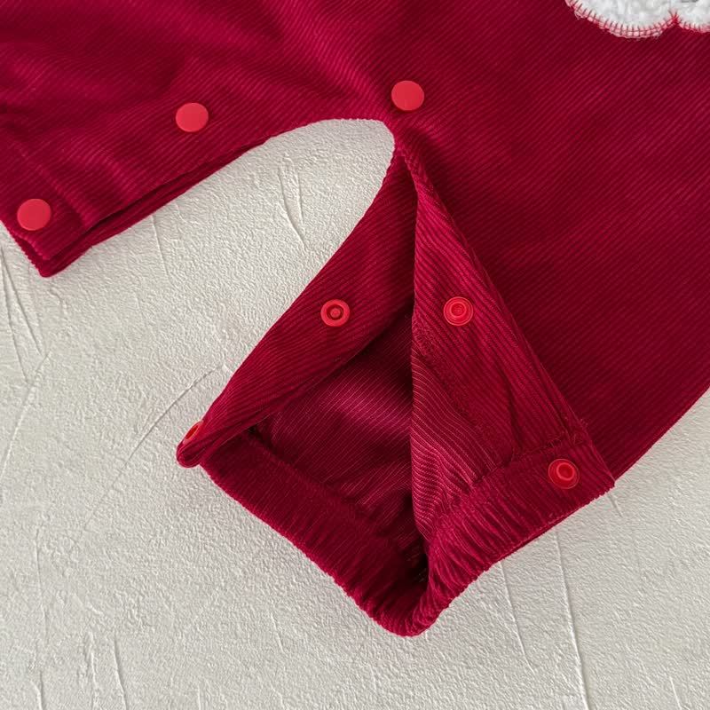 Baby Santa Corduroy Sleeveless Romper - image 12