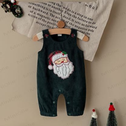 Baby Santa Corduroy Sleeveless Romper - Green - 12-18M - image 16
