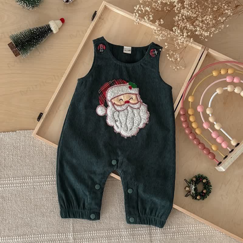 Baby Santa Corduroy Sleeveless Romper - image 17