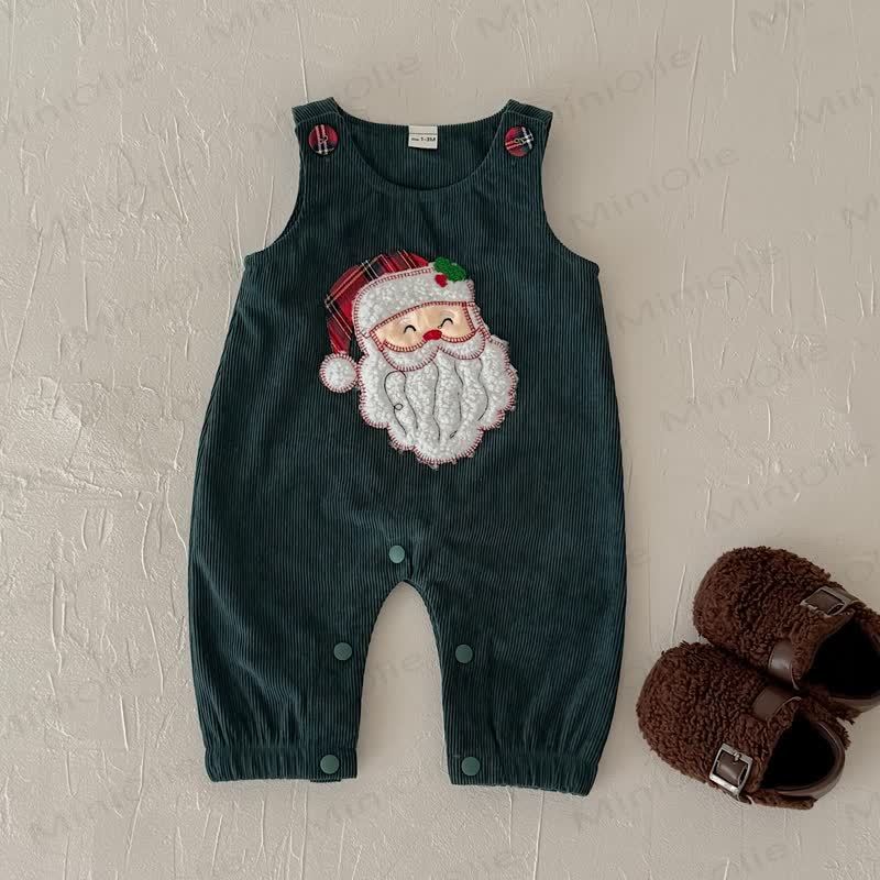 Baby Santa Corduroy Sleeveless Romper - image 18
