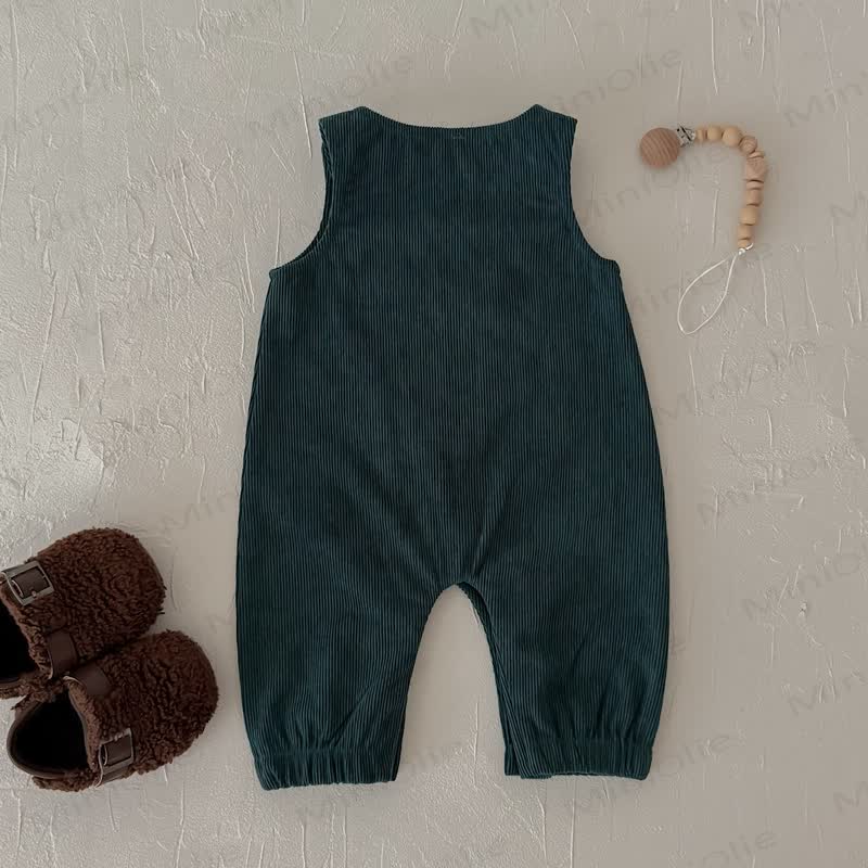 Baby Santa Corduroy Sleeveless Romper - image 19