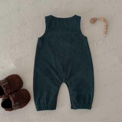 Baby Santa Corduroy Sleeveless Romper - image 19