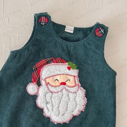 Baby Santa Corduroy Sleeveless Romper - image 20