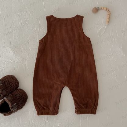 Baby Santa Corduroy Sleeveless Romper - image 27