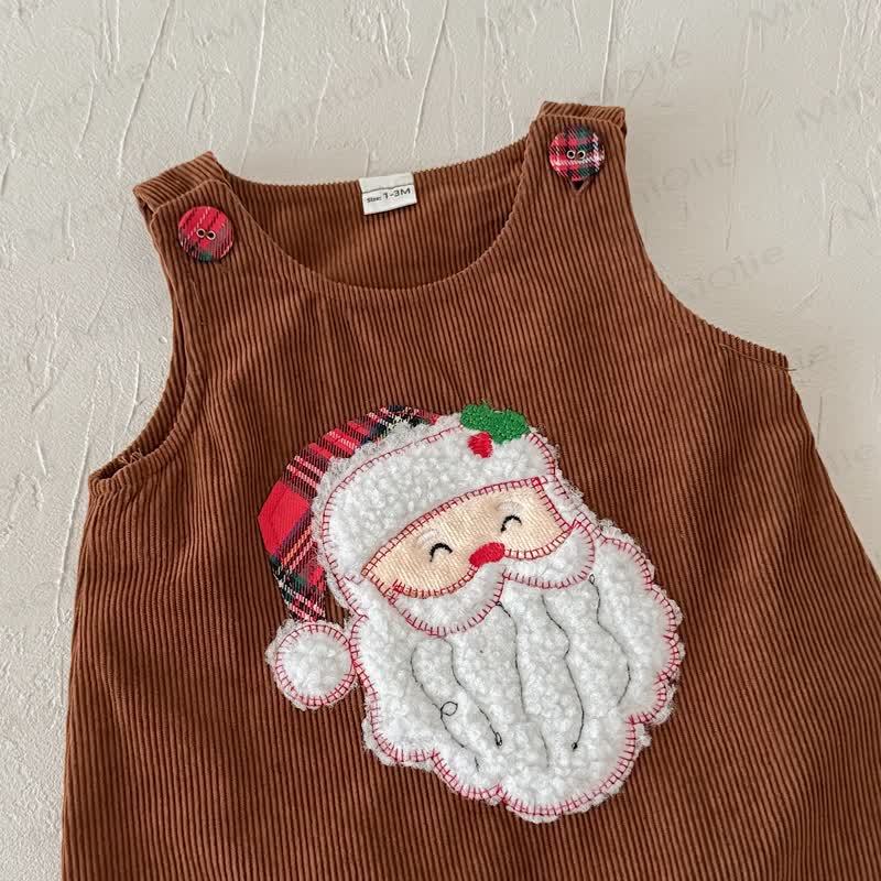 Baby Santa Corduroy Sleeveless Romper - image 28