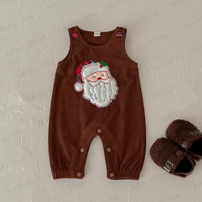 Baby Santa Corduroy Sleeveless Romper - image 31