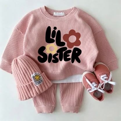 LIL SISTER Baby Flower Print Pink 2-Piece Set - Pink - 2-3T - image 1