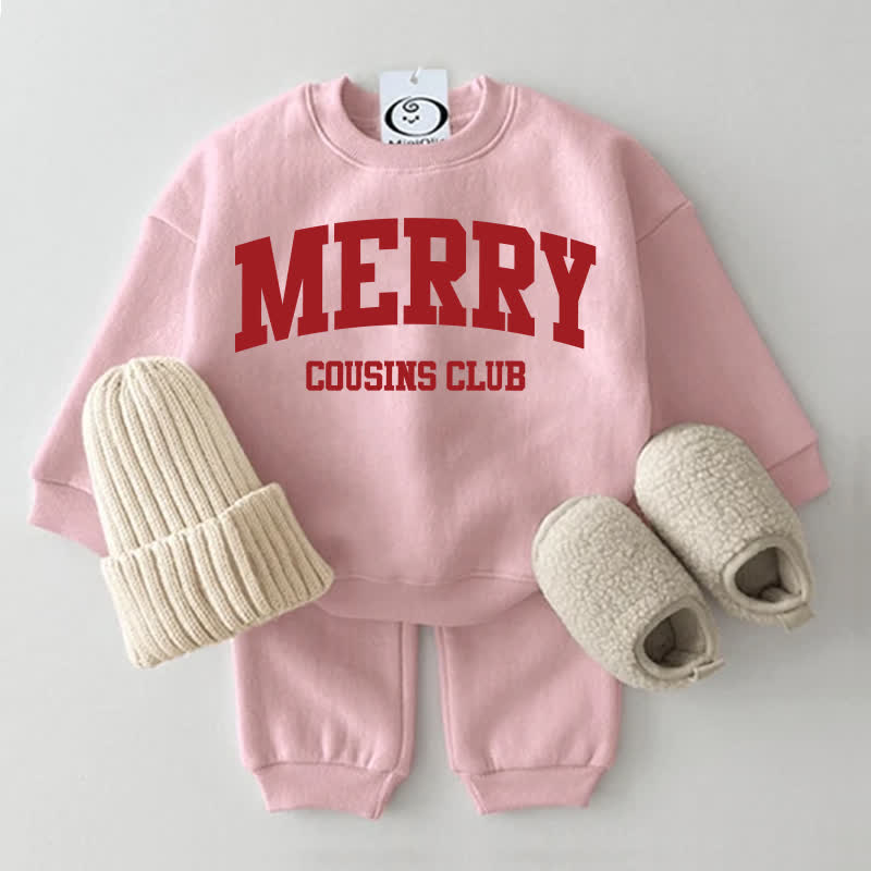 MERRY COUSINS CLUB Baby Sweatshirt 2-piece Set - Pink - 2-3T - image 2