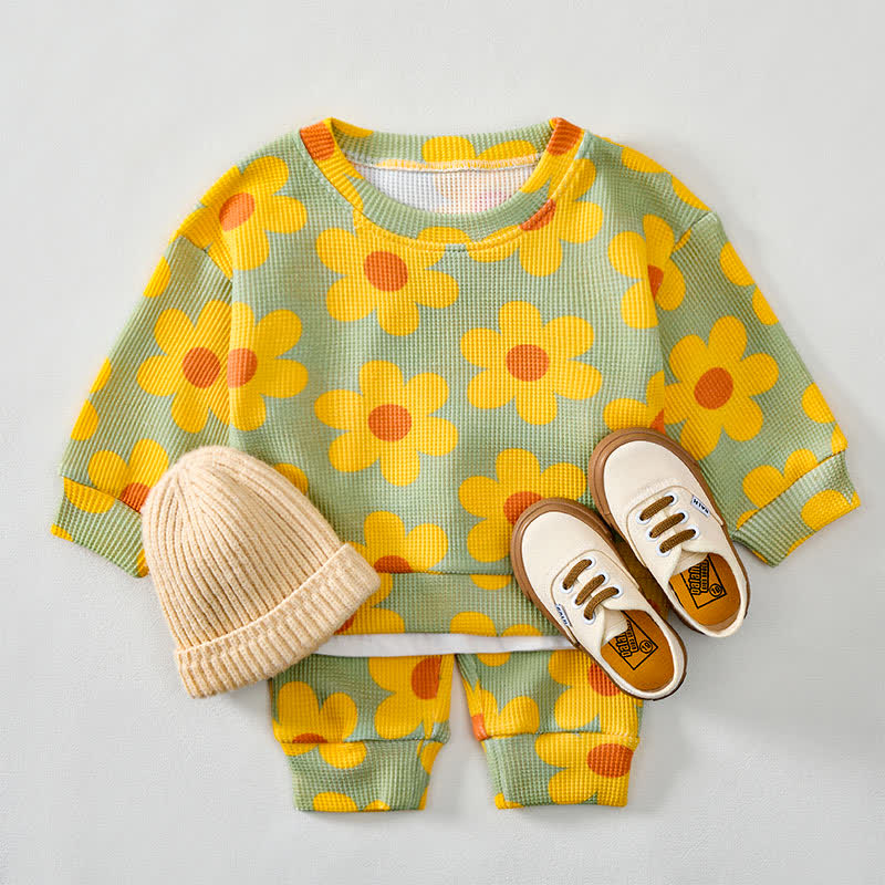 Baby Green Waffle Flower 2-piece Set - image 2