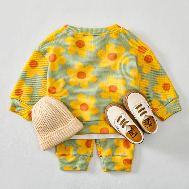 Baby Green Waffle Flower 2-piece Set - image 3
