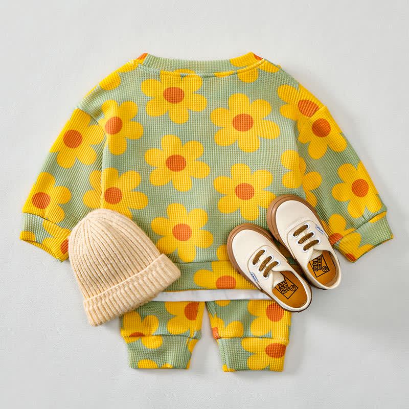Baby Green Waffle Flower 2-piece Set - image 3