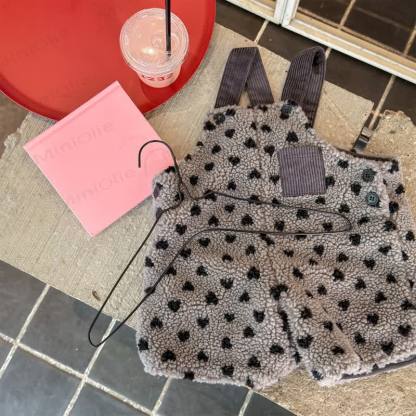 Toddler Adjustable Speckled Sherpa Overalls - Gray - 6-7T - image 3