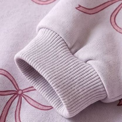 Toddler Girl Bow Print Sweatshirt and Jogger 2-piece Set - image 10