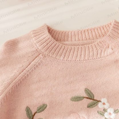 Baby Toddler Floral Bunny Sweater - image 6