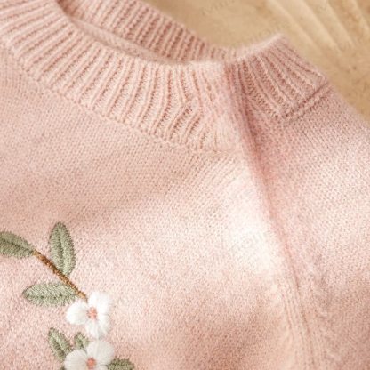 Baby Toddler Floral Bunny Sweater - image 7