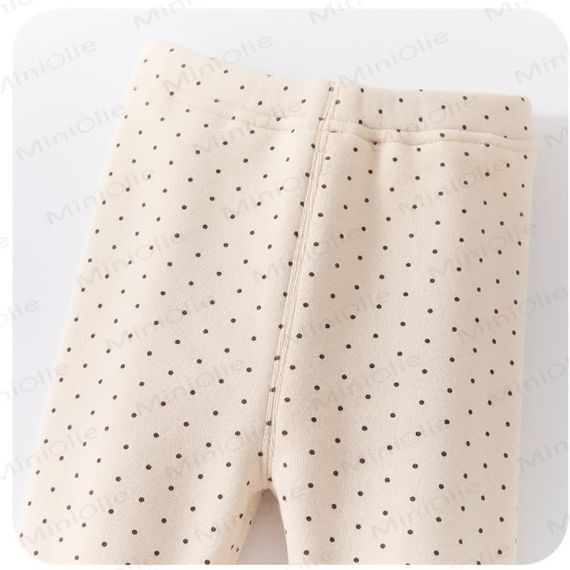 Baby Fleece Lined Dot Leggings - image 4