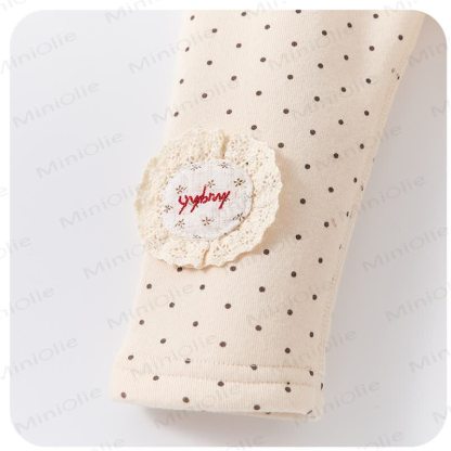 Baby Fleece Lined Dot Leggings - image 5