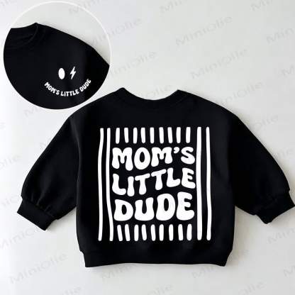 MOM'S LITTLE DUDE Baby Toddler Black Sweatshirt - Black - 3-5T - image 1