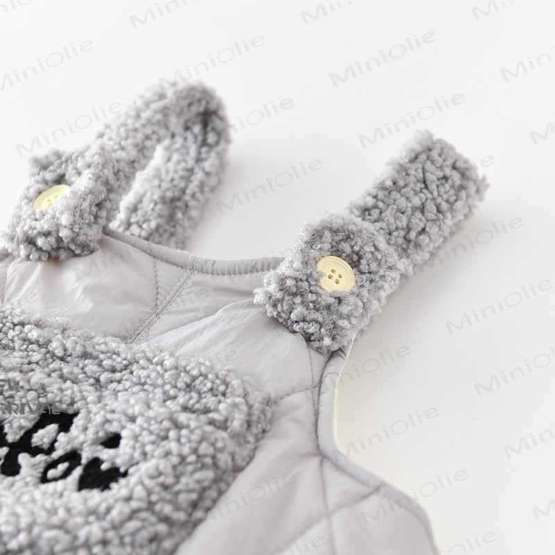 Baby Todder Quilted Sherpa Trim Overalls or Black Sweatshirt - image 5