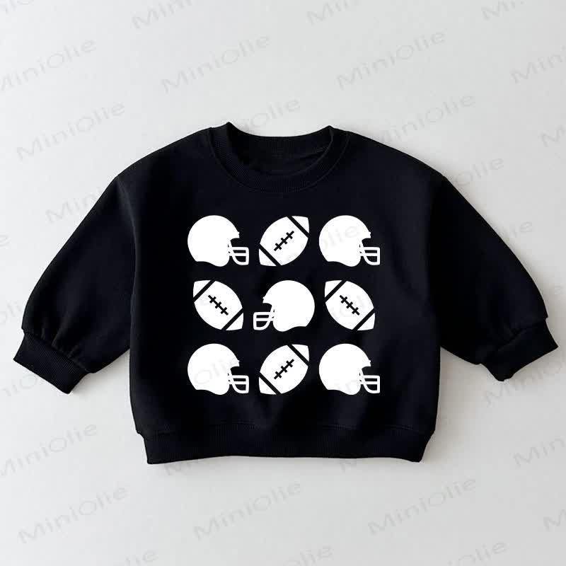Baby Toddler Football Black Sweatshirt - Black - 3-5T - image 1