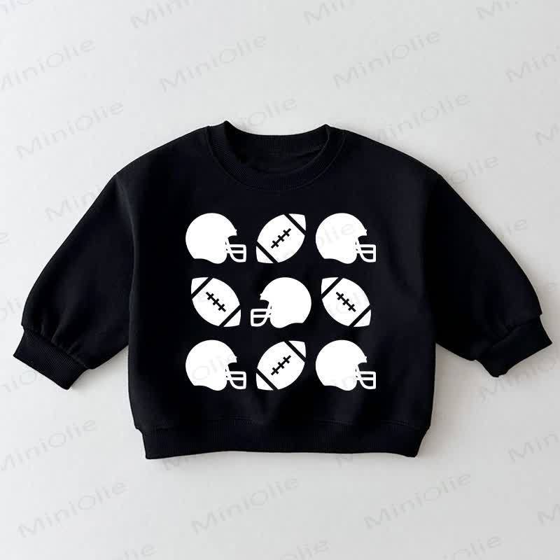 Baby Toddler Football Black Sweatshirt - Black - 3-5T - image 1