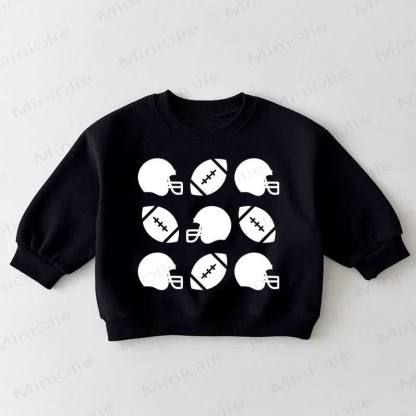 Baby Toddler Football Black Sweatshirt - Black - 3-5T - image 1