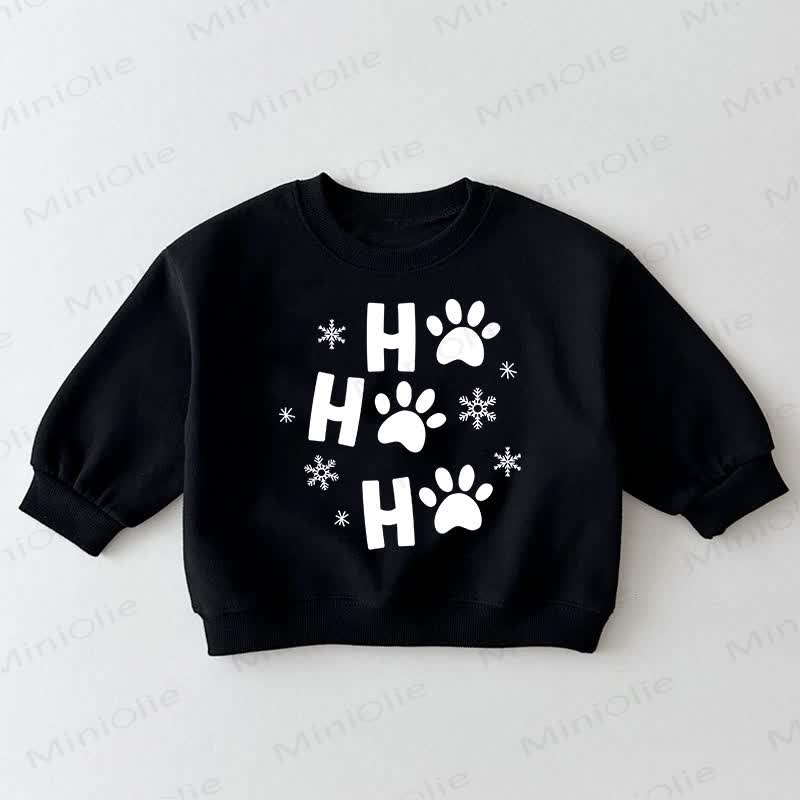 HI Baby Toddler Puppy Paws Black Sweatshirt - Black - 3-5T - image 1