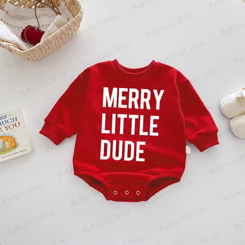 MERRY LITTLE DUDE Baby Red Bodysuit - Red - 2-3T - image 1
