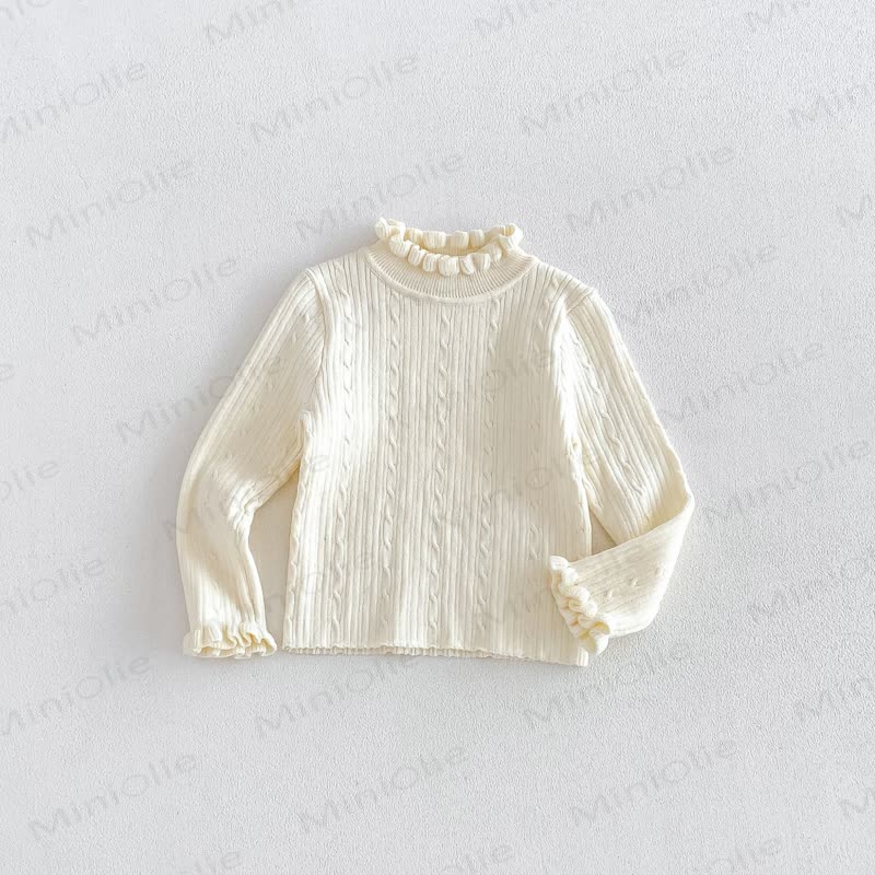 Baby Toddler Girl Quilted Floral Pinafore Dress Outfit or Sweater - Beige Sweater - 6-7T - image 10