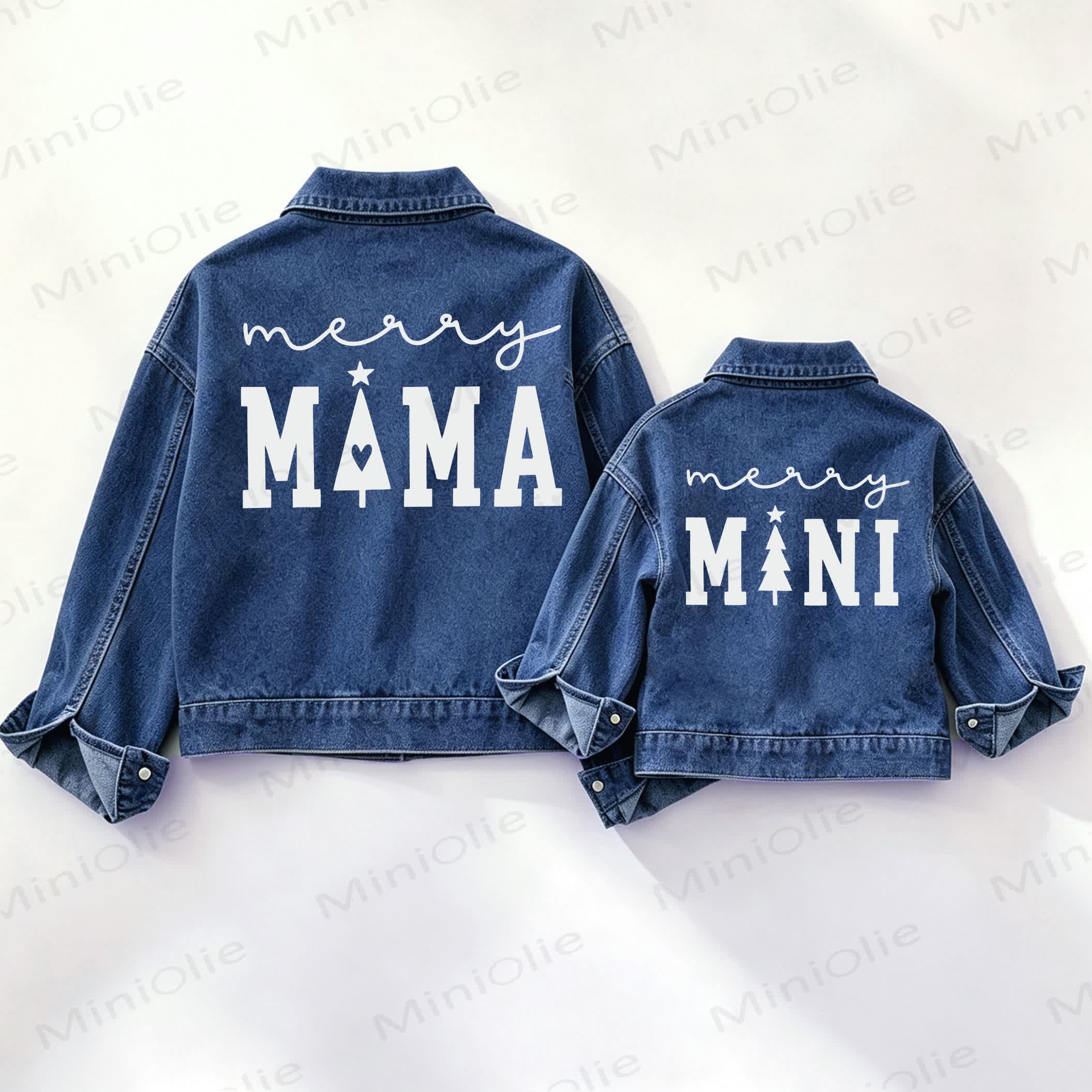 MAMA/MINI Family Denim Jacket - Blue - Mom: XXL - image 1