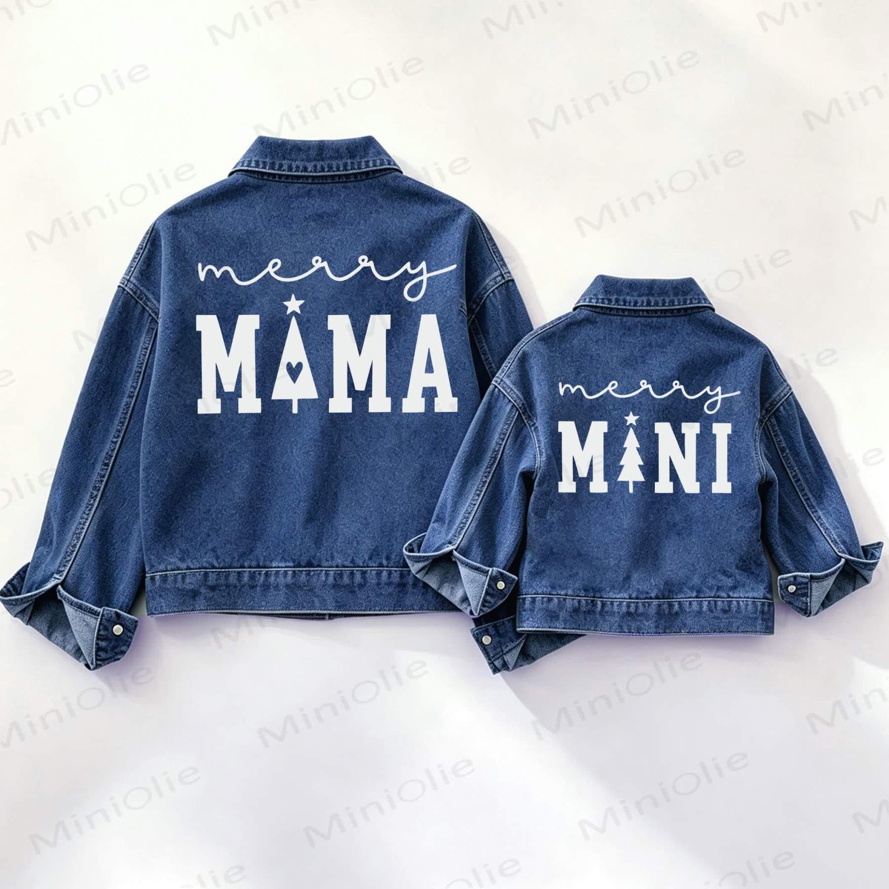 MAMA/MINI Family Denim Jacket - Blue - Mom: XXL - image 1