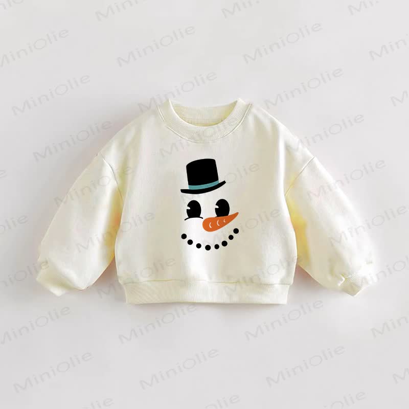 Baby Toddler Snowman Cream Sweatshirt - Cream - 3-5T - image 1